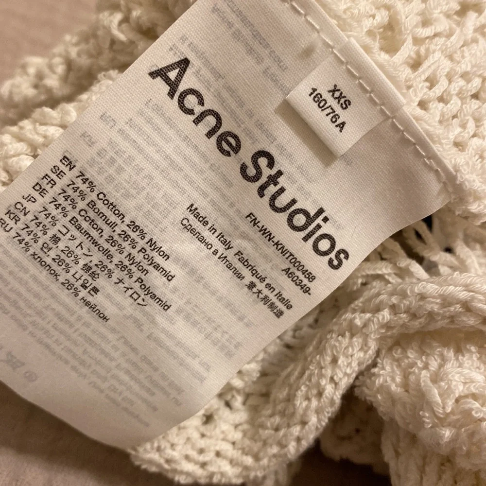 Acne Cream Openwork Knit Camisole. Size XXS - Picture 3 of 8